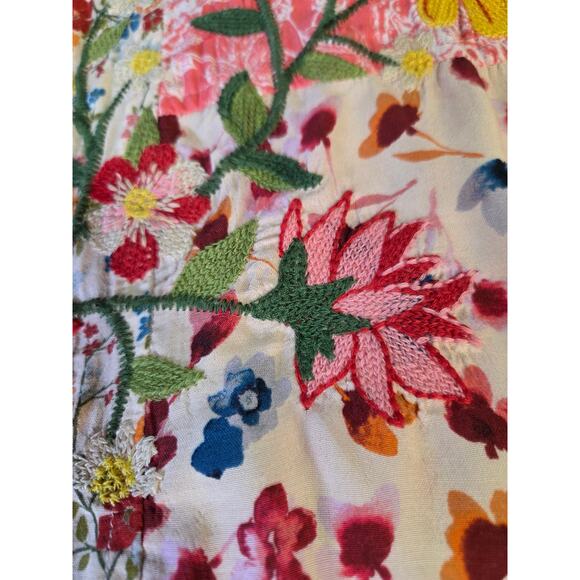 John Mark Floral Kimono Patchwork & Embroidered Size XL Viscose - Picture 5 of 16
